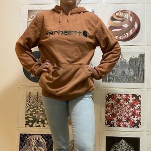 light brown Carhartt hoodie